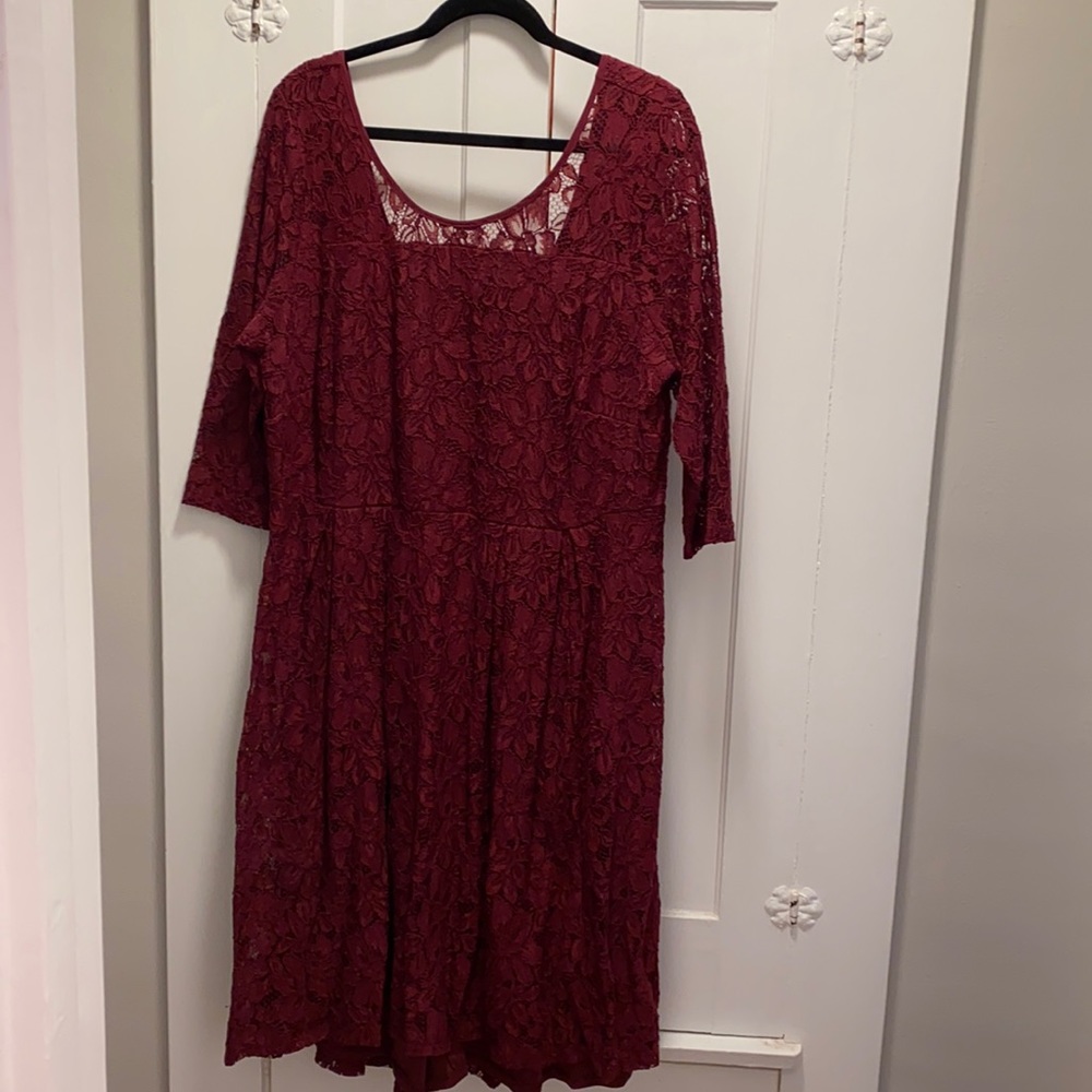 Lane Bryant maroon dress